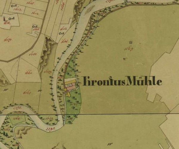 kleines Bild der Kronfusmühle Spitalmühle Schlichtingermühle