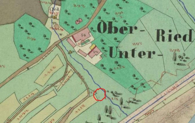 kleines Bild der Mühle am Riedbach