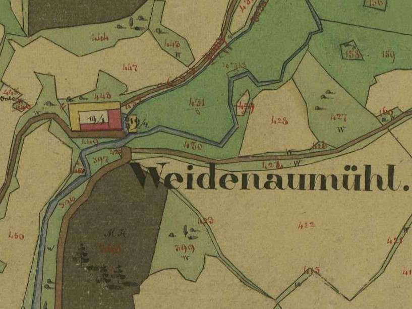 kleines Bild der Weidenaumühle und Säge