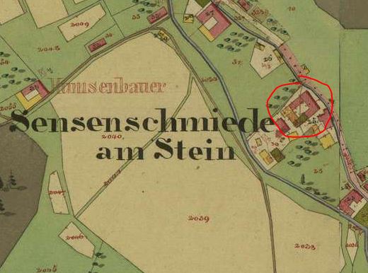 kleines Bild der Sensenschmiede am Stein